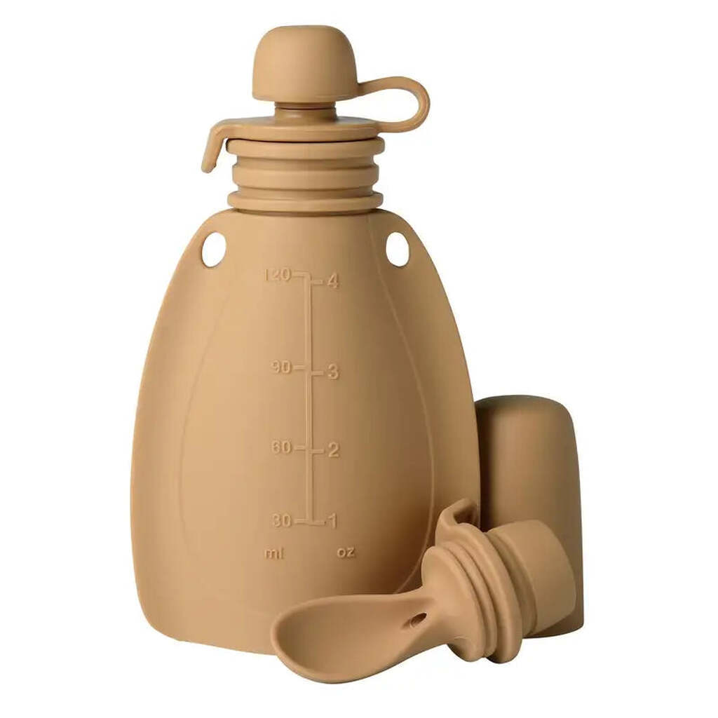 Smoothie Flaske M/ske og Beskyttelseskappe - Caramel