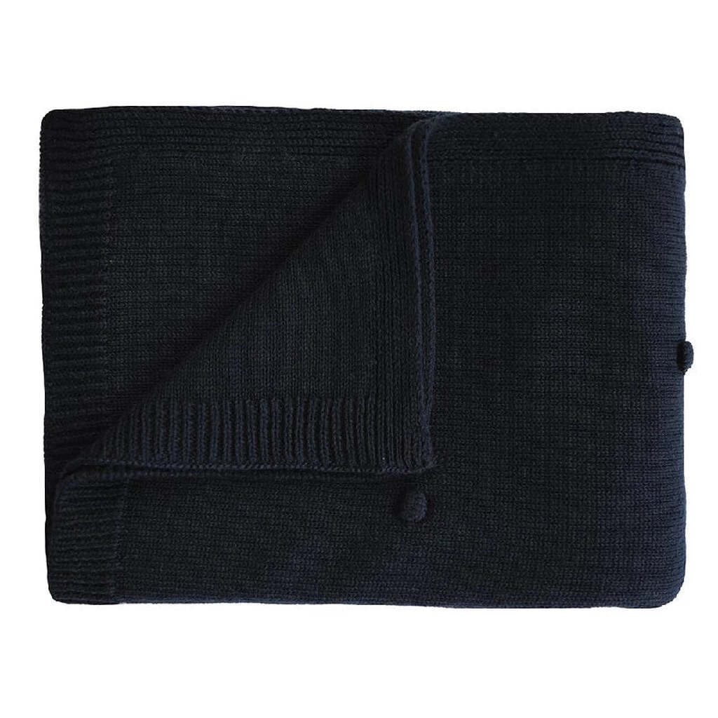 Mushie Babytæppe Dots Dark Navy