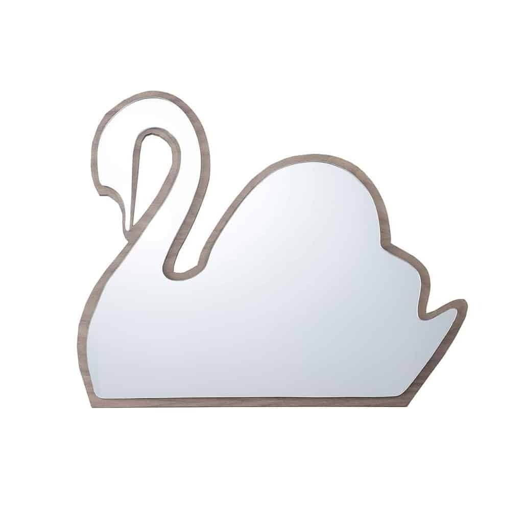 Maseliving Svane Spejl - Valnød