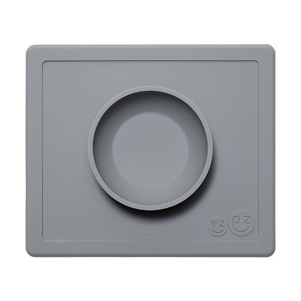 Ezpz Dækkeserviet og Skål i ét - Happy Bowl - Grå