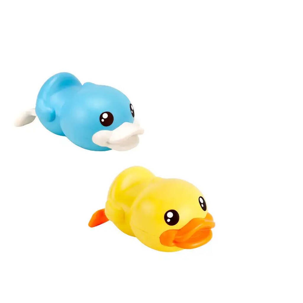 B.Duck Wind Up Bath Duck - Gul/blå