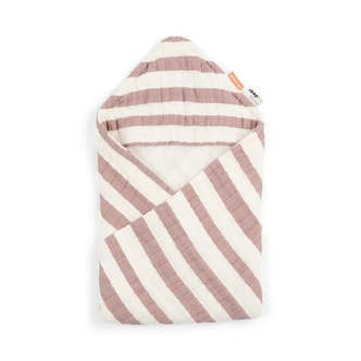 Done by Deer Håndklæde m/ Hætte Gots Stripes Pudder