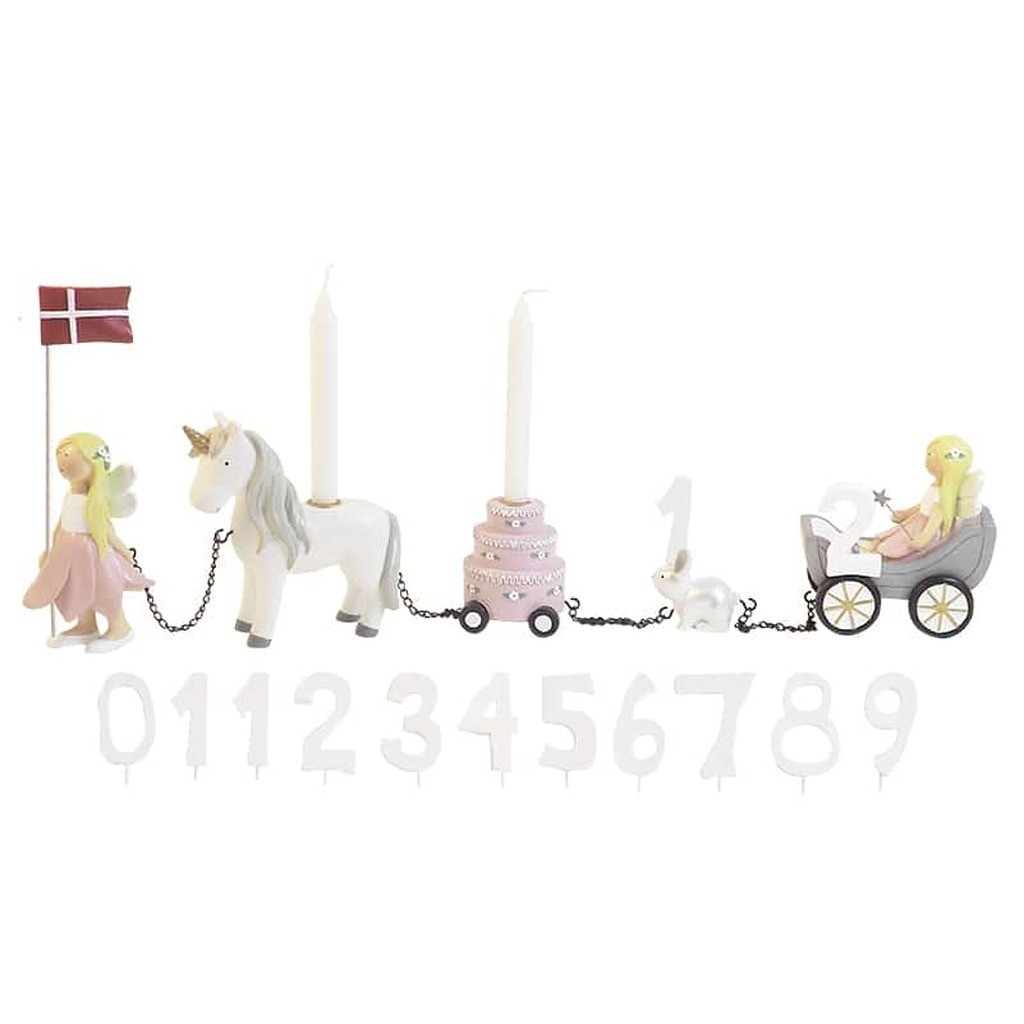 Kids By Friis Fødselsdagstog - Blomsterfeer m. 11 Tal