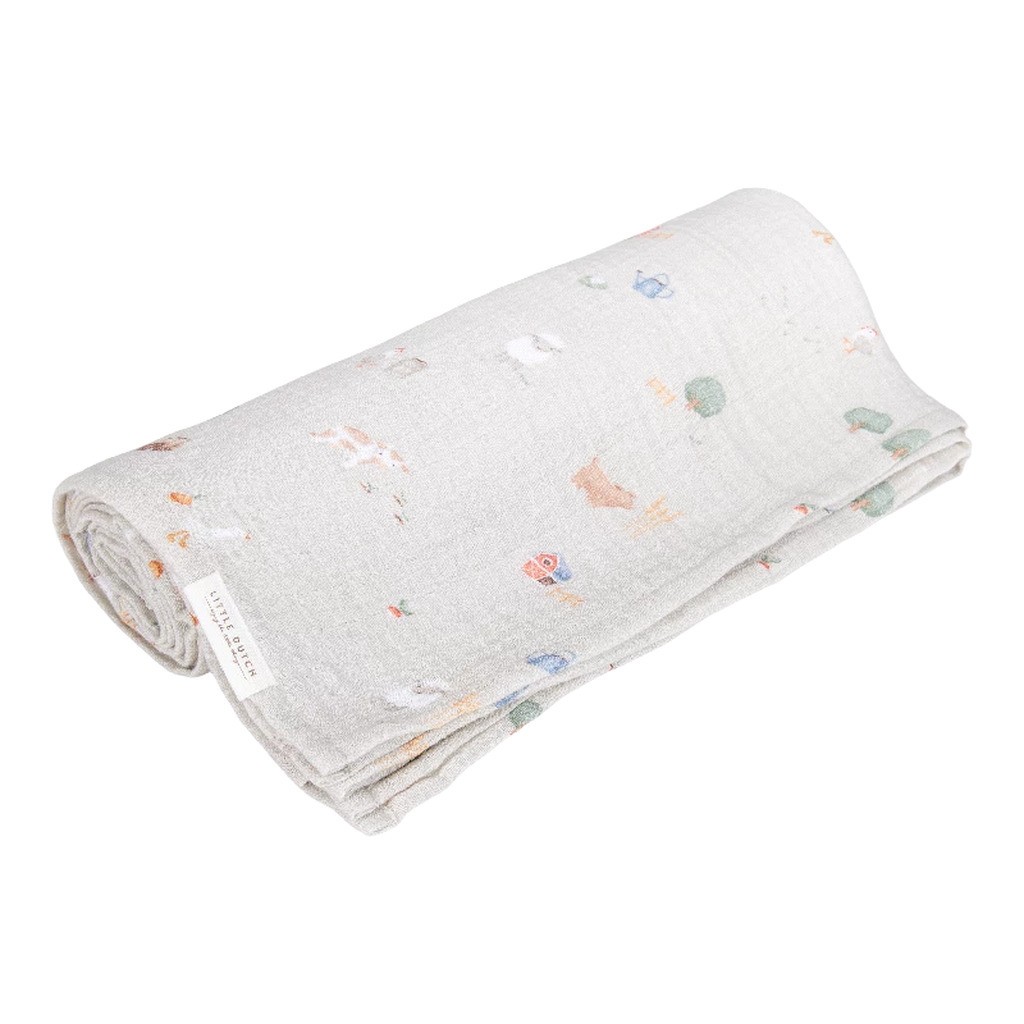 Little Dutch - Svøb 120 x 120 Muslin - Little Farm