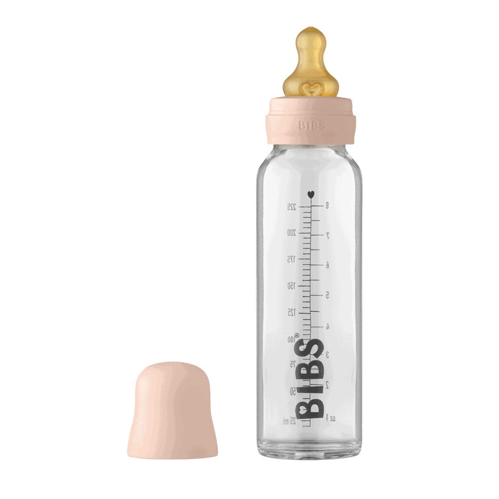 Bibs Glassutteflaske - Latex 225ml Blush