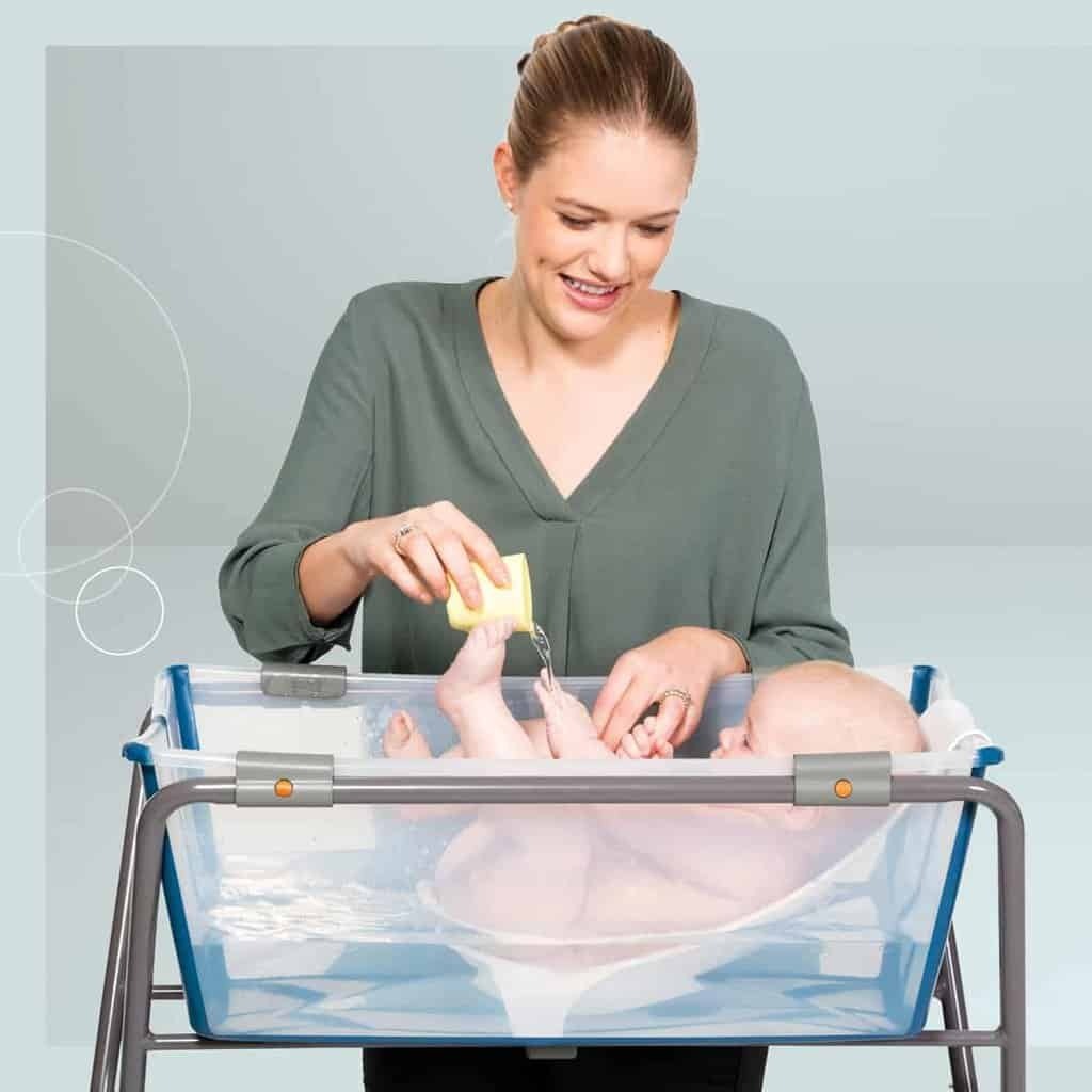 StokkeÂ® Flexi BathÂ® Sampak - Hvid/grå Med Stativ