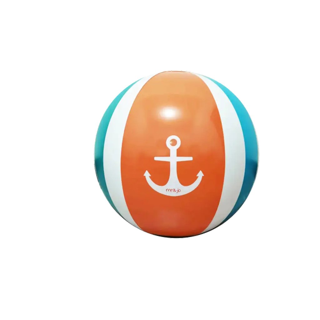 Me&Jo Badebold i aqua og brun, 60 cm/ Beach ball in aqua and brown, 60 cm