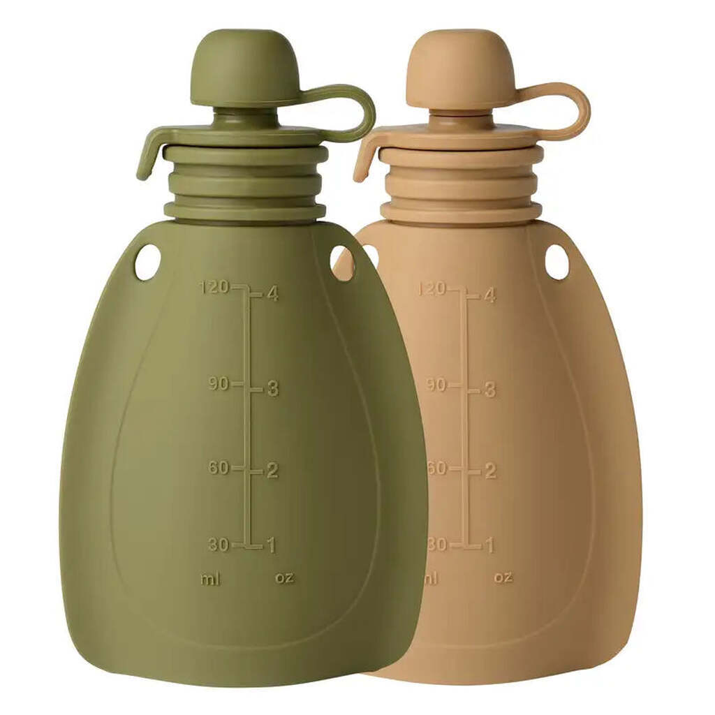 Smoothie Flaske 2 Pak - Moss Green/ Caramel