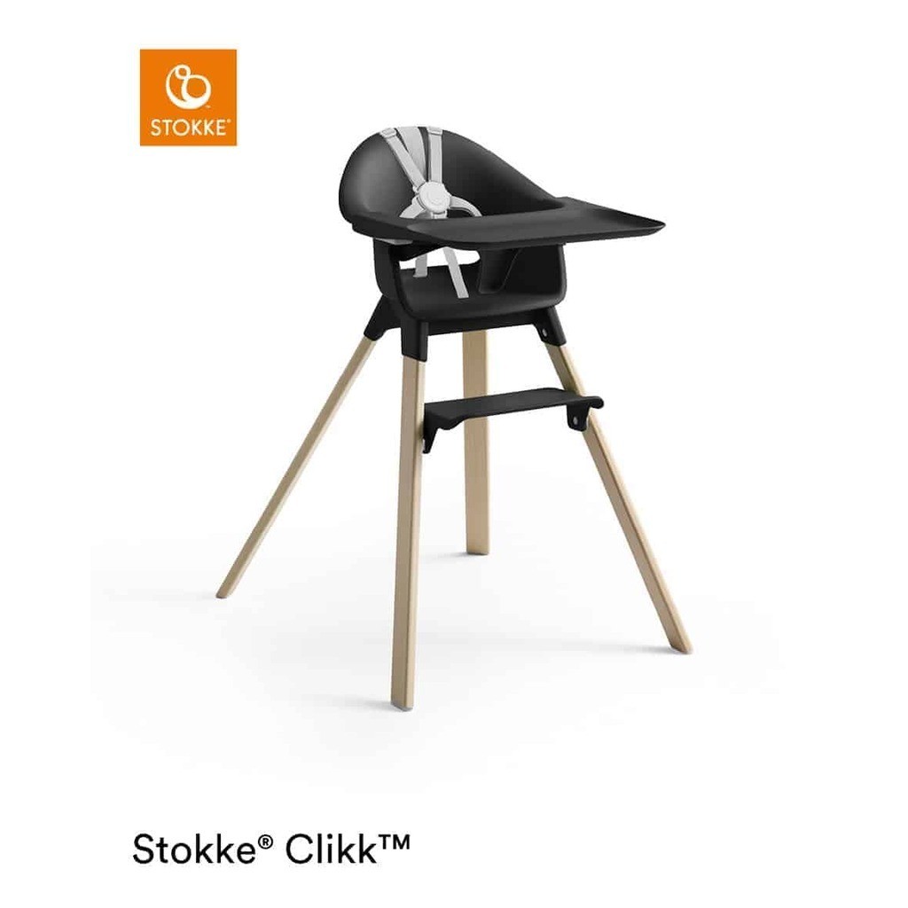 StokkeÂ® Clikkâ¢ Højstol - Black Natural