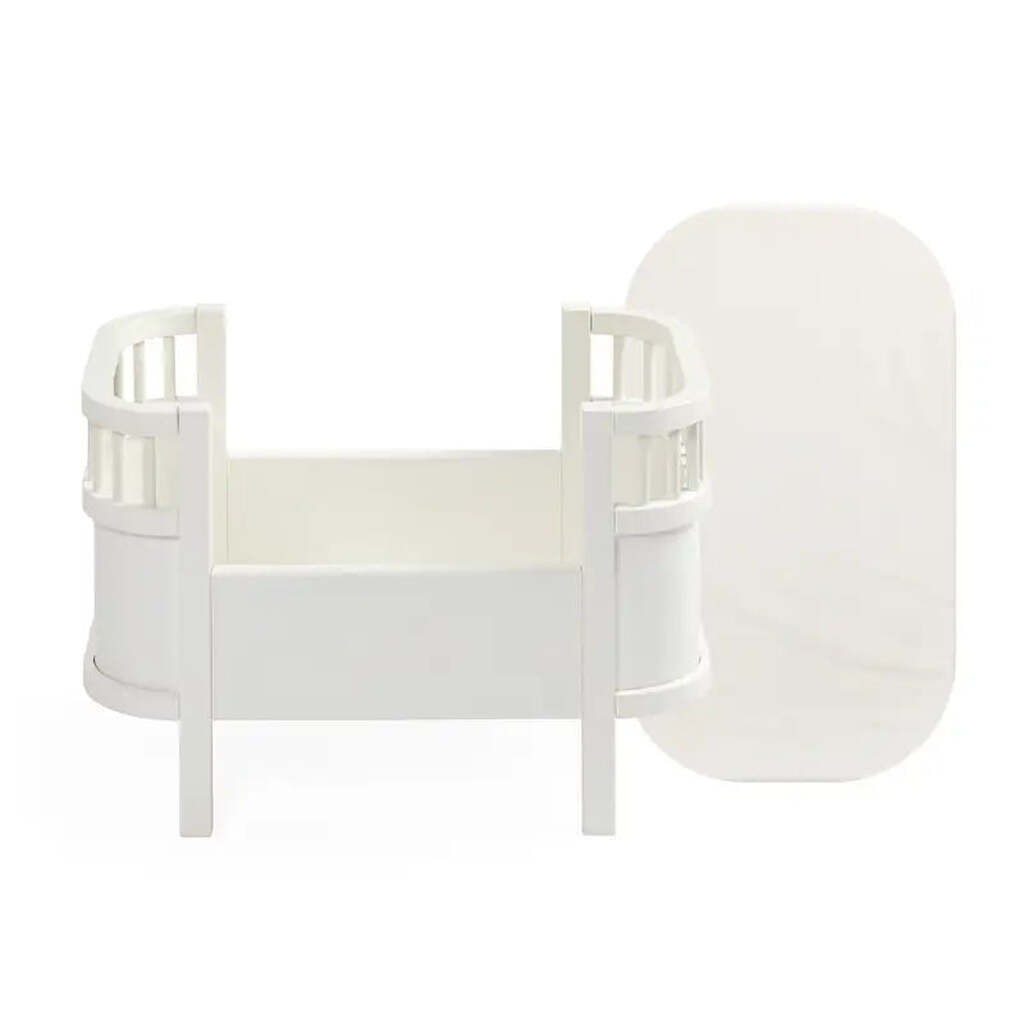 Sebra Dukkesengen - Classic White Inkl. Madras