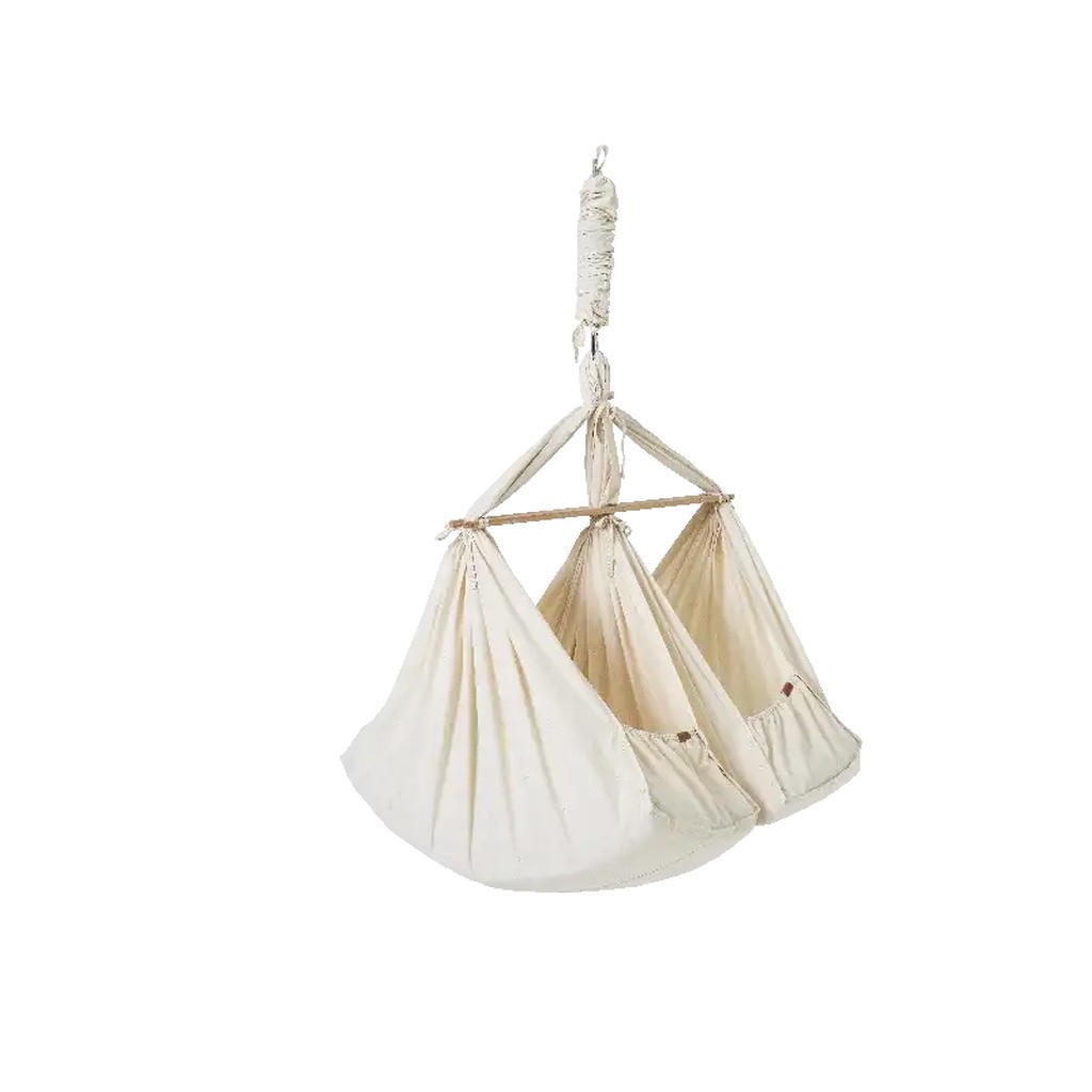 Membantu Basic Tvillinge Slyngevugge Økologisk Bomuld - Beige