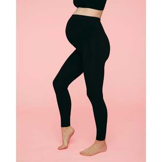 Momkind Gravid Leggings m. Støttefunktion Sort - S