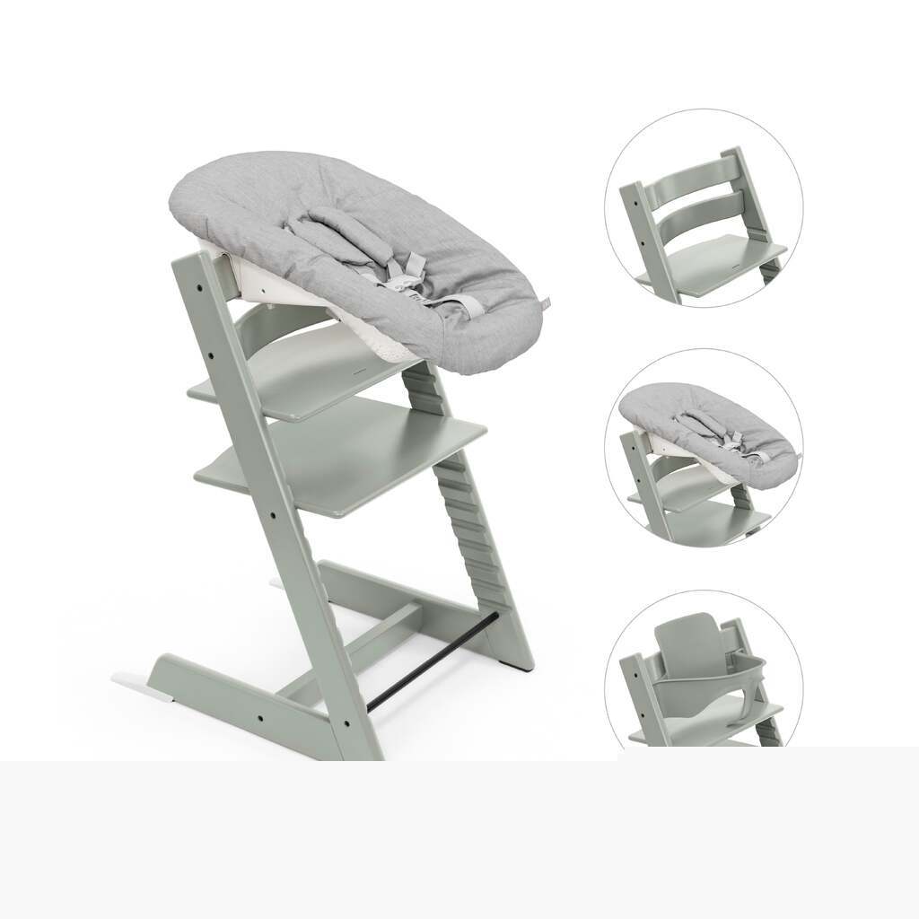 Stokke Tripp Trapp Bundle - Højstol, Babyset og Newborn - Glacier Green