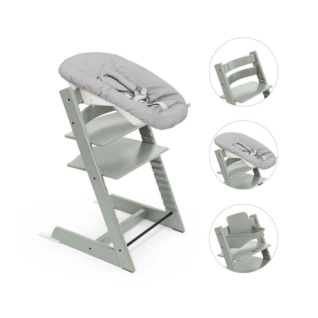 Stokke Tripp Trapp Bundle - Højstol, Babyset og Newborn - Glacier Green