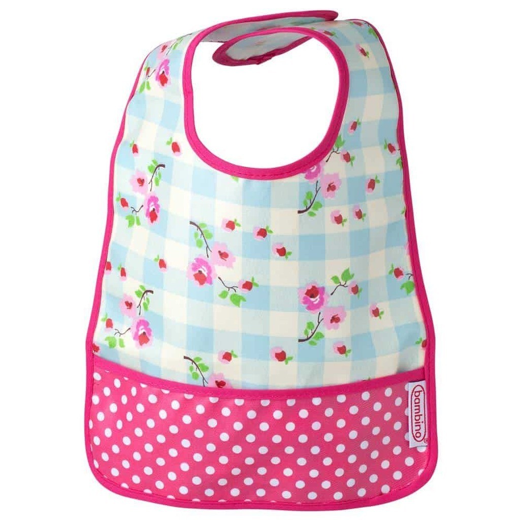 Bambino Easy Wipe Bib Plaid