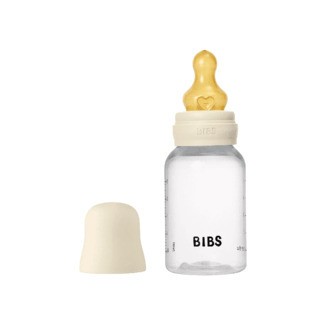 Bibs Baby Flaske Rund Latex 1 Pack 150 ml Slow Flow Ivory