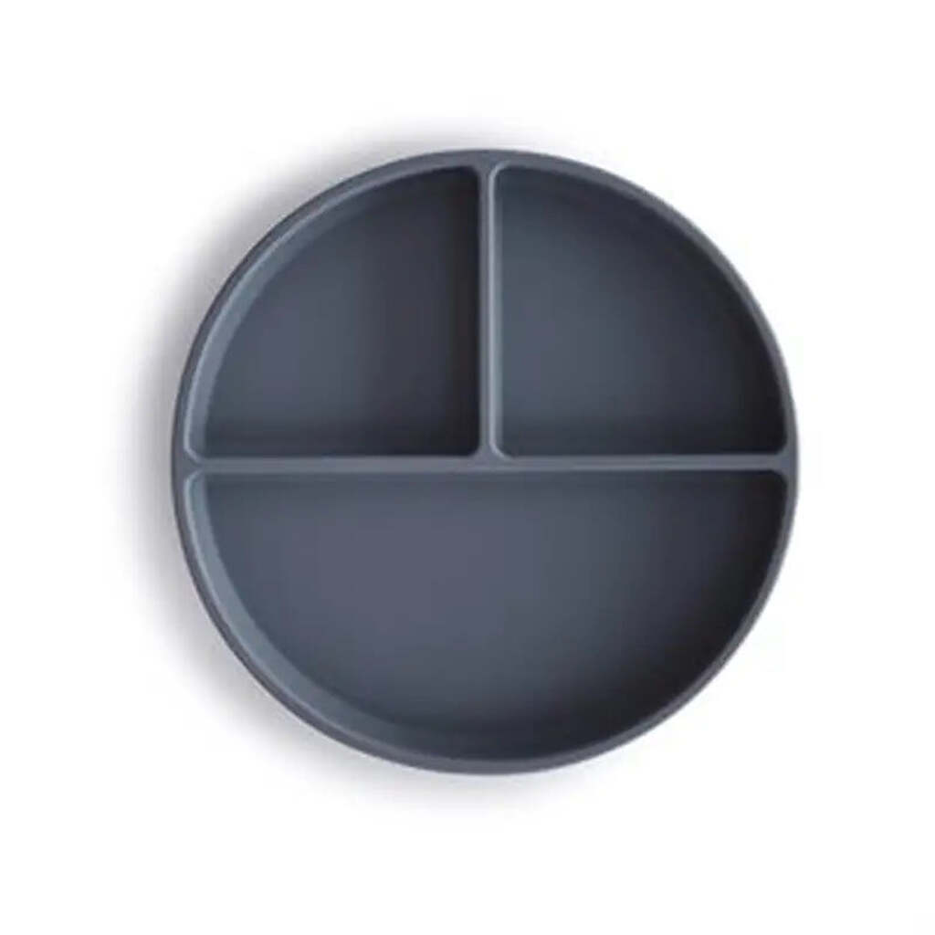 Mushie Skridsikker Silikone Tallerken Tredelt Tradewinds