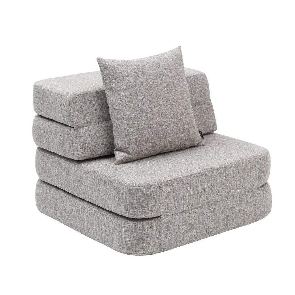 by Klipklap 3 Fold Sofa Single - Flere Farver - Multi Grey w. Grey