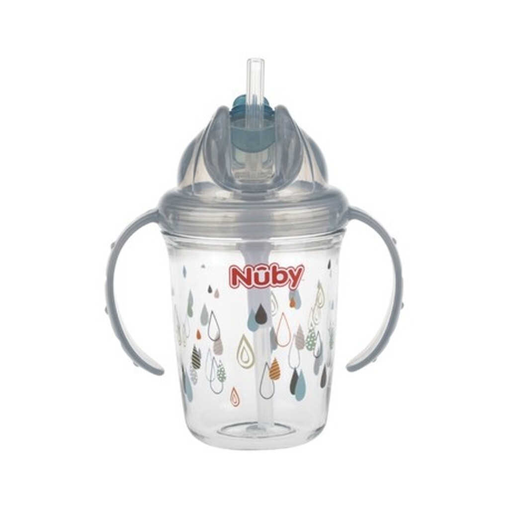Nüby, Flip-it Kop Med Sugerør, 12+ Mdr., Grey