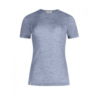 Kortærmet T-shirt Til Dame I 100% Merino Uld, 1x1 Rib
