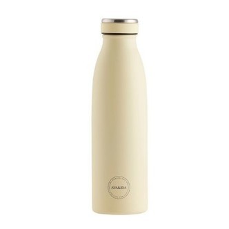 Aya&ida,  Drinking Bottle, Drikkeflaske Med Låg, 500 Ml,  Butter Yellow