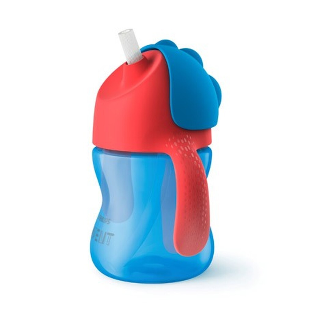 Philips Avent,  Bendy Sugerørskop, Blå/rød , Str. 9+ Mdr.