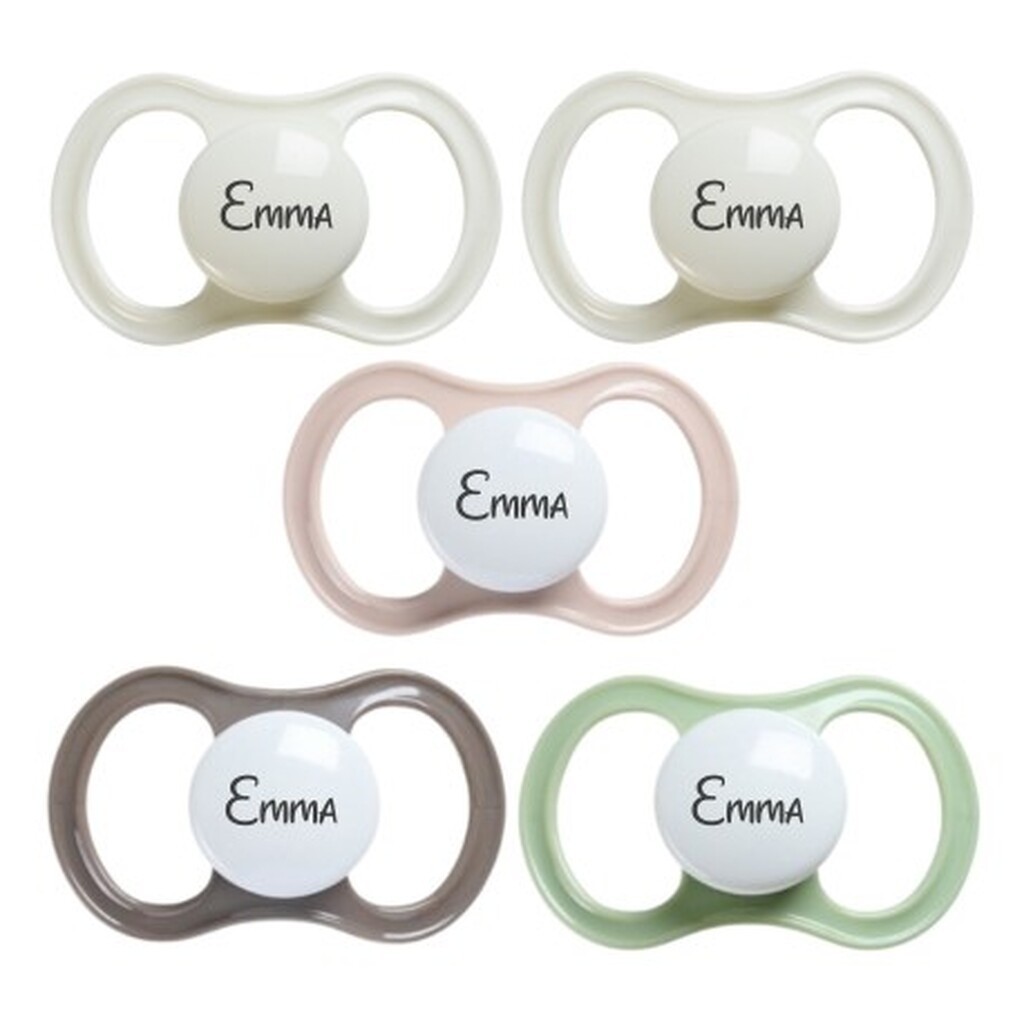 Esska Happy,  Str. 2 (6+ Mdr.), Symmetrisk - Latex, Sutter Med Navn , 5-pak