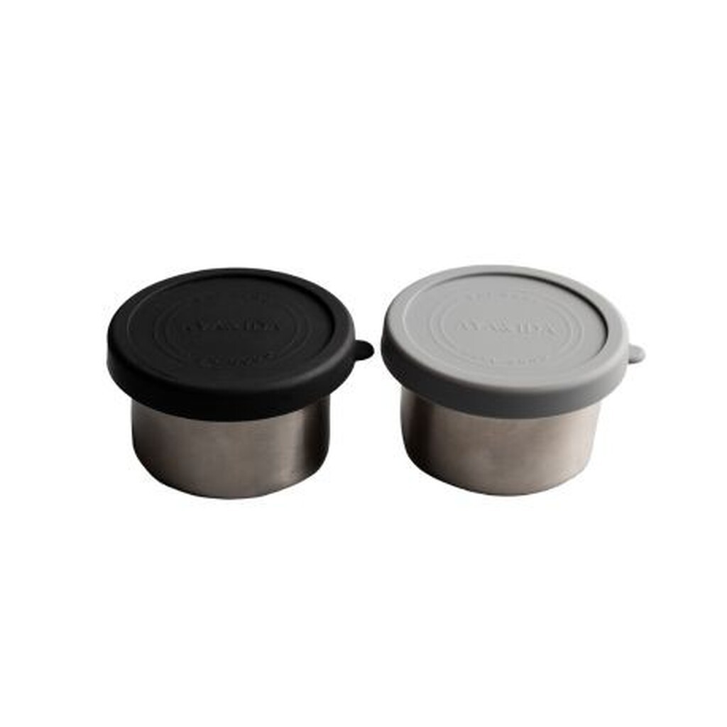 Aya&ida, Snack Containers 100 Ml, Dark Grey / Matte Black