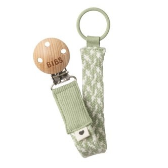 Bibs Paci Braid,  Suttesnor, Sage / Ivory