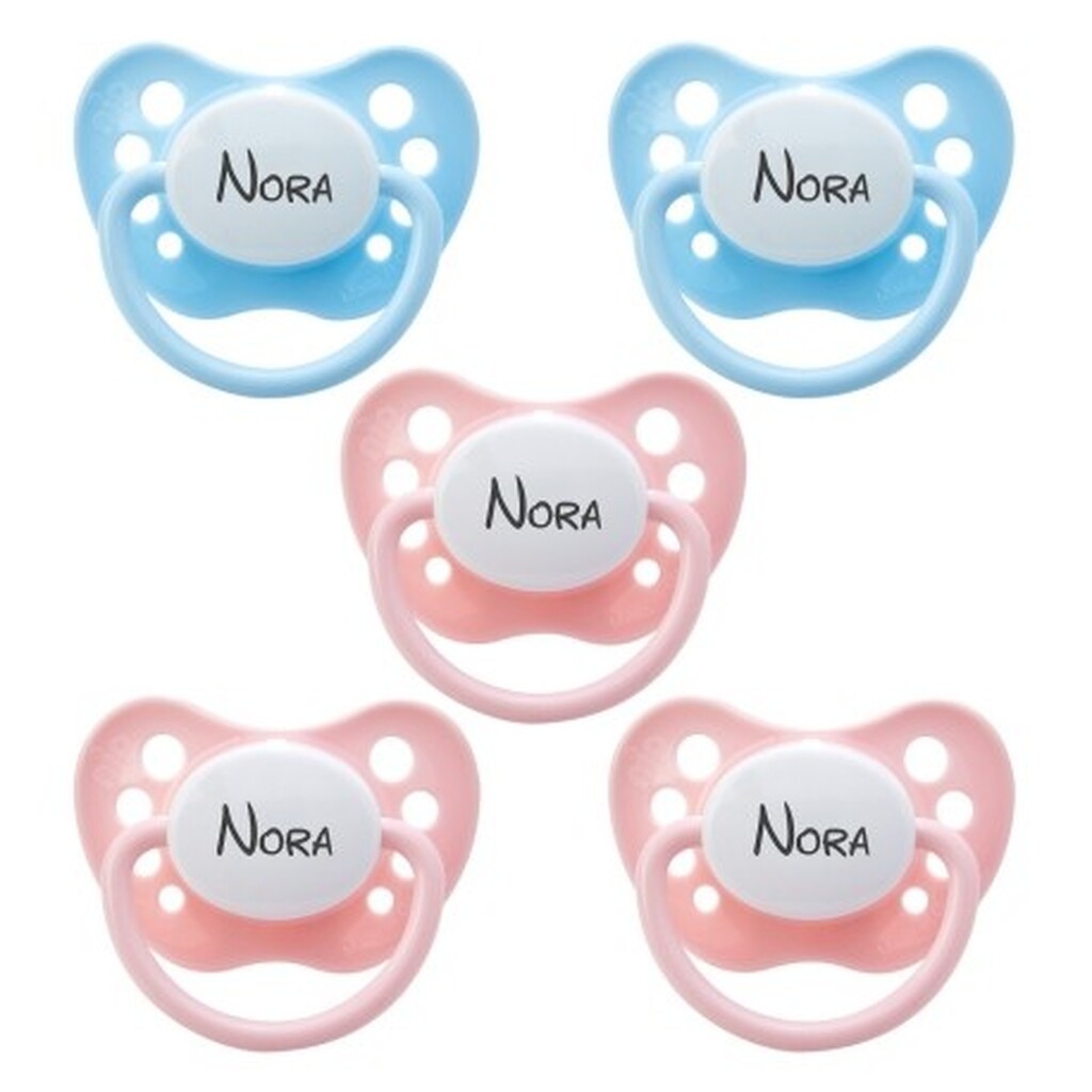 Nip Classic, Str. 1 (0-6 Mdr.) , Anatomisk - Latex, Sutter Med Navn , 5-pak