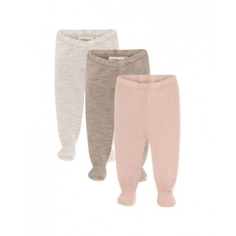 Retro Sparkebuks Med Fod Til Baby, I 100% Økologisk Merino Uld, 3-pak
