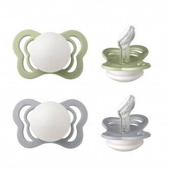 Bibs Couture Night Glow - 2-pak,  Str. 1 (0-6 Mdr.), Anatomisk - Silikone