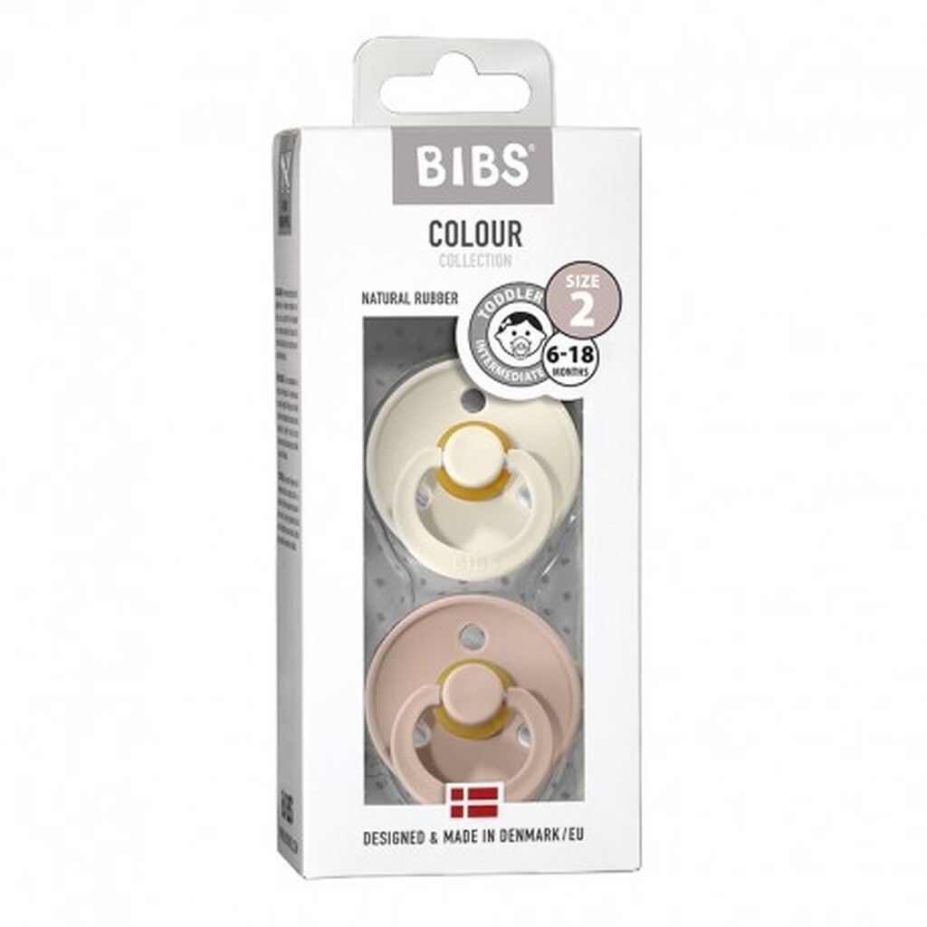 Bibs Colour - 2-pak,  Str. 2 (6+ Mdr.),  Rund - Latex