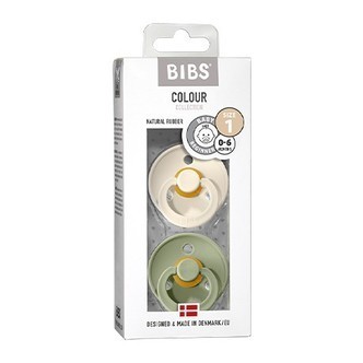 Bibs Colour - 2-pak,  Str. 1 (0-6 Mdr.), Rund - Latex,