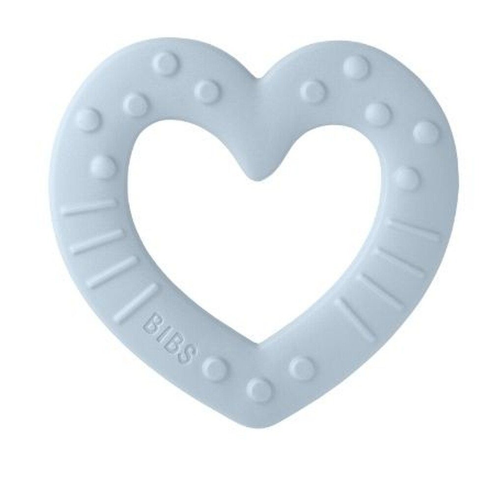 Bibs Baby Bitie, Bidering, Heart, Baby Blue
