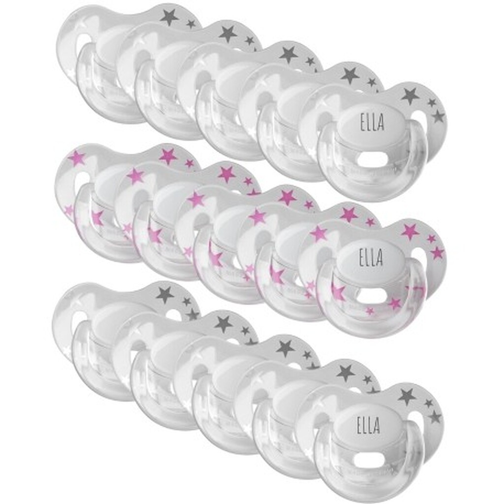 Maxibaby, Str. 2 (6+ Mdr.), Symmetrisk - Silikone, Sutter Med Navn, 15-pak