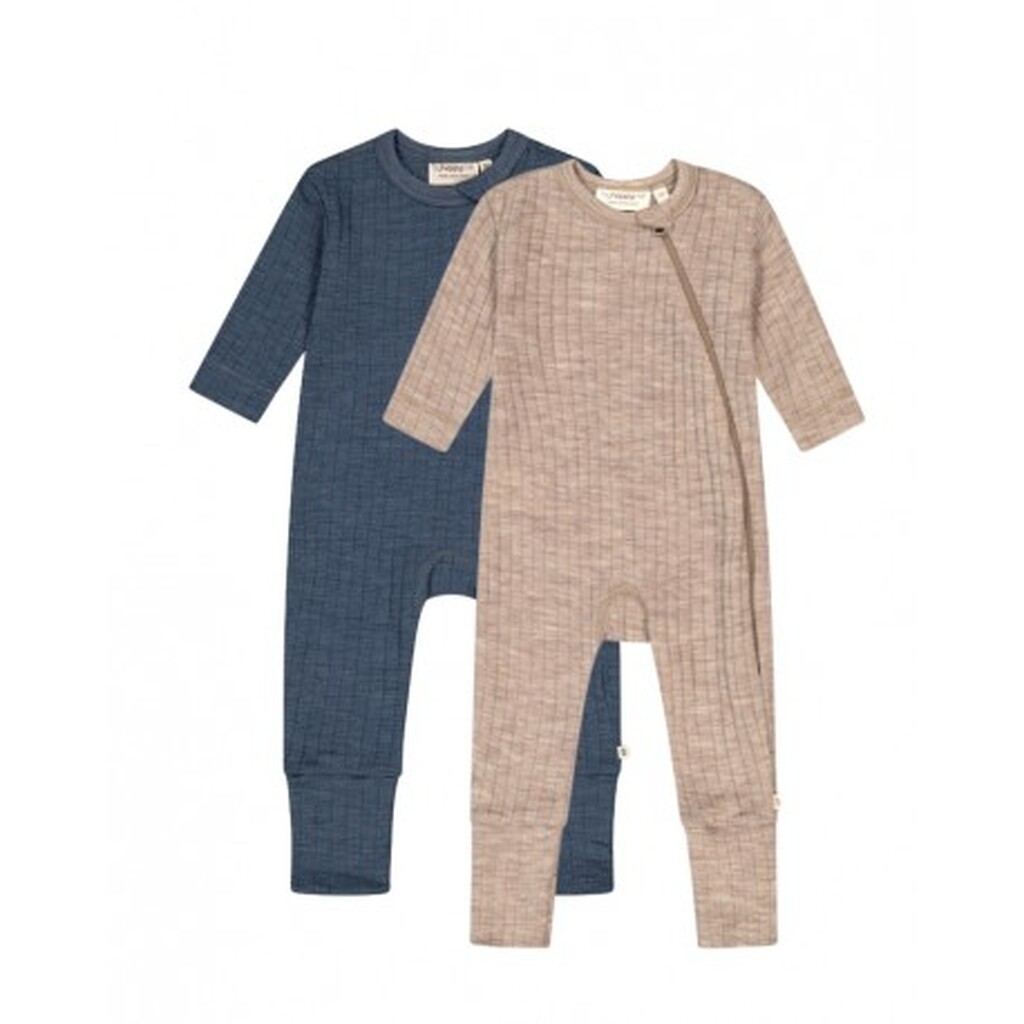 Heldragt I 100% Merino Uld Med Lynlås Og Dropneedle-struktur, Oeko-texÂ®, 2-pak