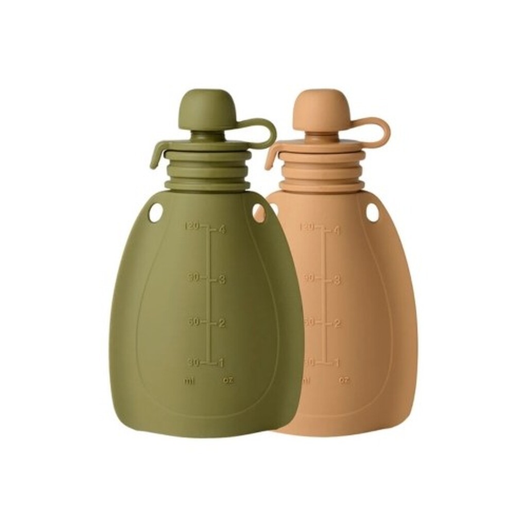 Mininor, Smoothie Pouch 2-pack, 120 Ml, Moss Green/roe Deer