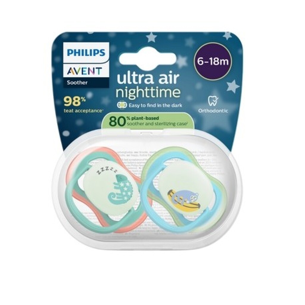 Philips Avent, 80 % Plantebaseret, Ultra Air Nighttime, Str. 2 (6-18 Mdr.)