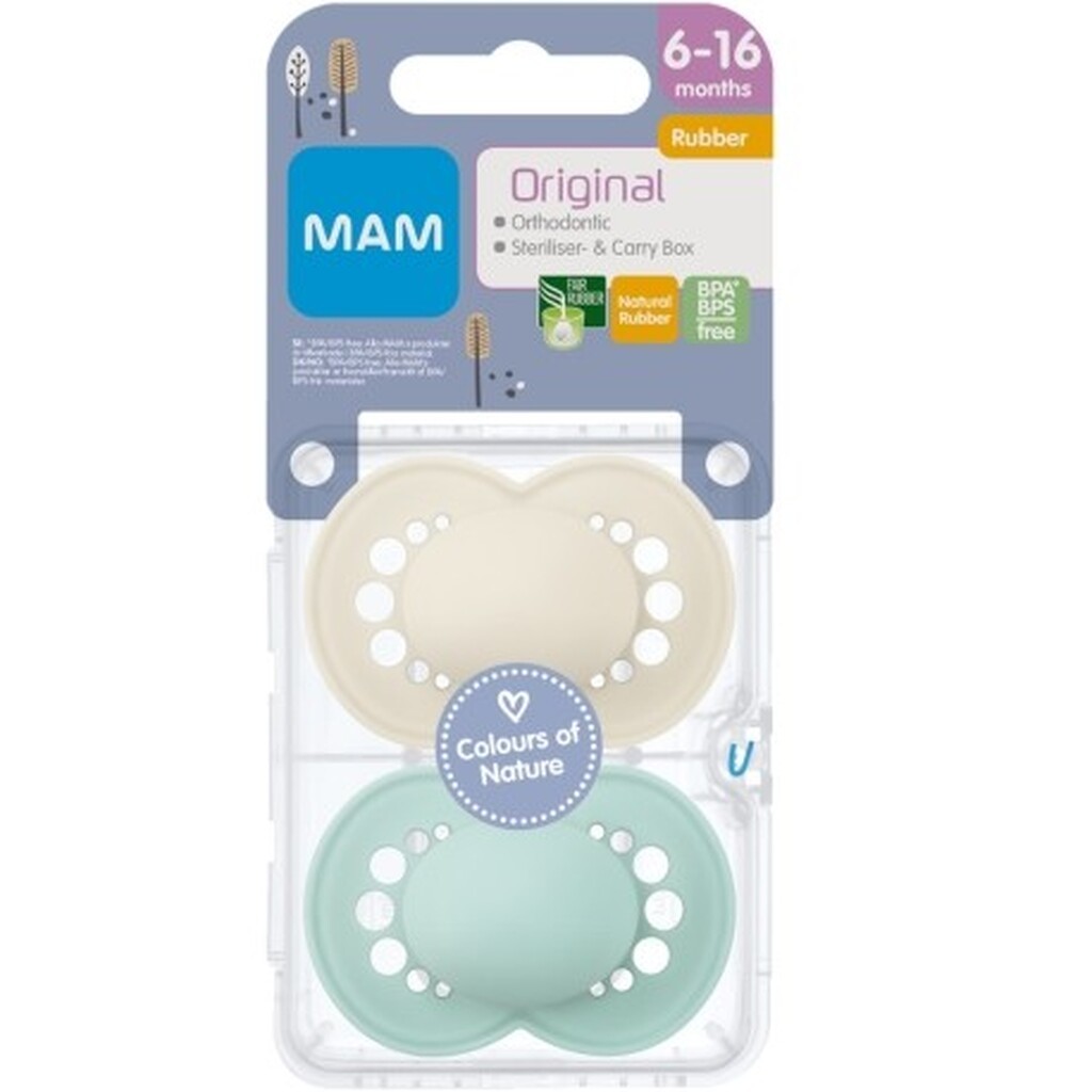 Mam Original 2-pack, Str. 2 (6-16 Mdr.), Symmetrisk - Latex