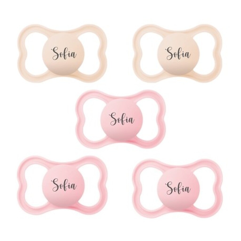 Mam Air,  Str. 3 (16-36 Mdr.), Symmetrisk - Silikone, Sutter Med Navn , 5-pak