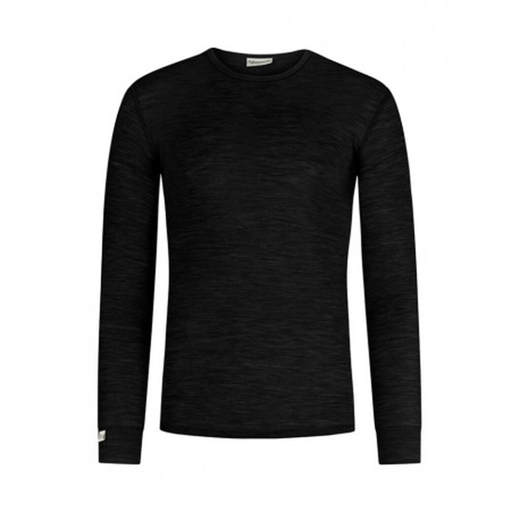 Langærmet T-shirt Til Herre I 100% Merino Uld, 1x1 Rib