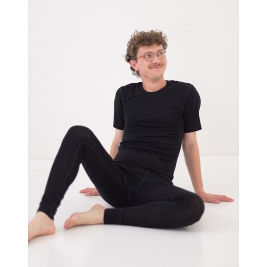 Kortærmet T-shirt Til Herre I 100% Merino Uld, 1x1 Rib