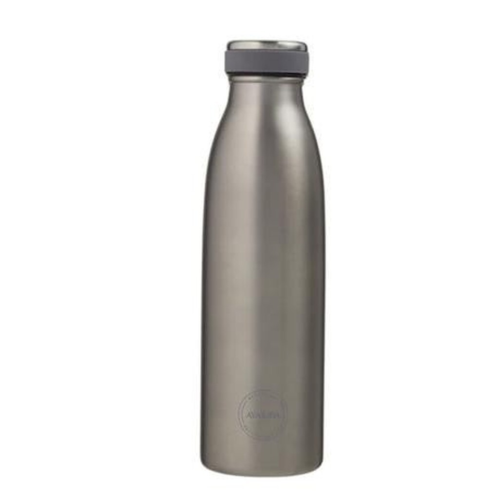 Aya&ida,  Drinking Bottle, Drikkeflaske Med Låg, 500 Ml,  Cool Grey