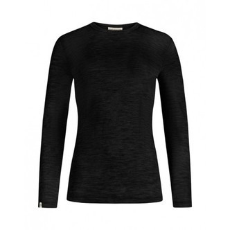 Langærmet T-shirt Til Dame I 100% Merino Uld, 1x1 Rib