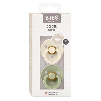 Bibs Colour - 2-pak,  Str. 1 (0-6 Mdr.), Anatomisk - Latex