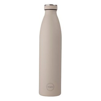 Aya&ida, Drinking Bottle, Drikkeflaske Med Låg, 1000 Ml, Cream Beige