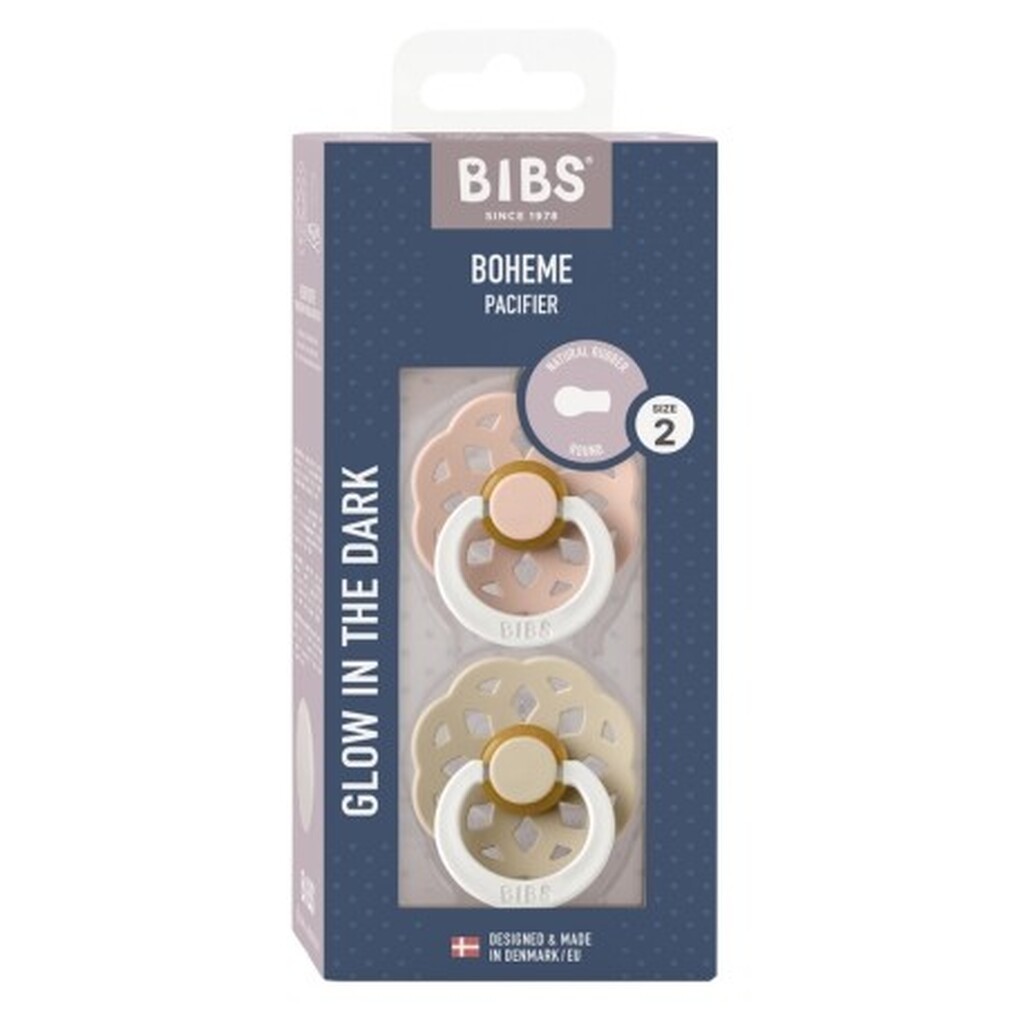 Bibs Boheme Night - 2-pak,  Str. 2 (6+ Mdr.), Rund - Latex