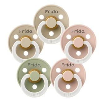 Bibs Colour Night, Str. 1 (0-6 Mdr.) , Symmetrisk - Latex, Sutter Med Navn , 5-pak