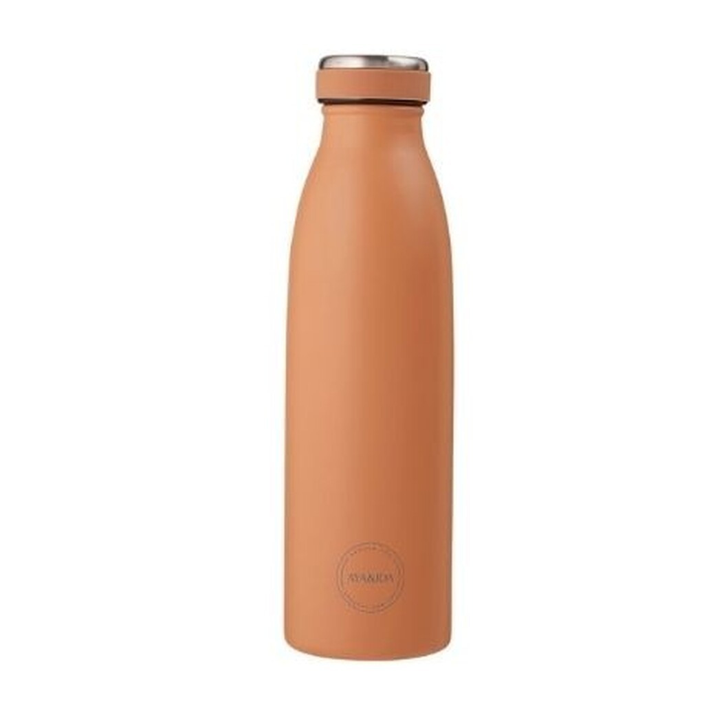 Aya&ida,  Drinking Bottle, Drikkeflaske Med Låg, 500 Ml,  Organic Peach